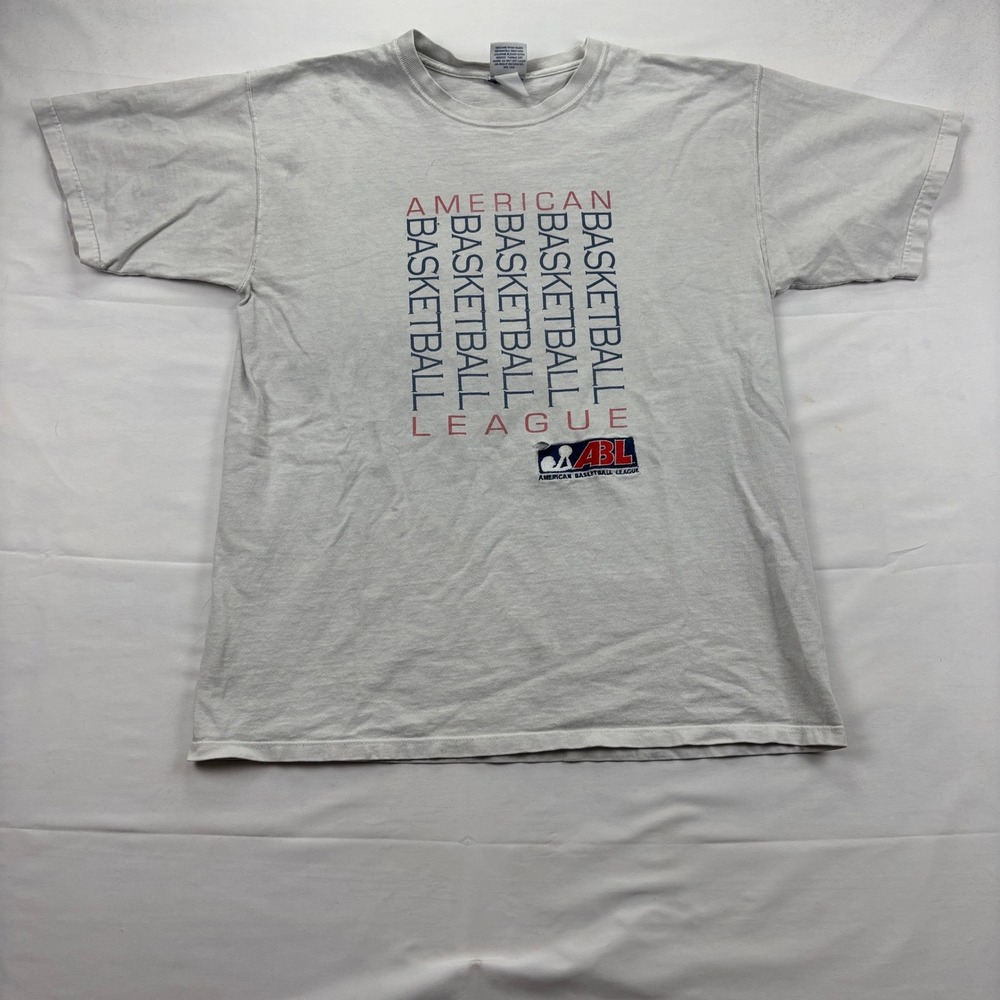 Lady Foot Locker ABL American Basketball League Vintage 90s‎ T Shirt White Large